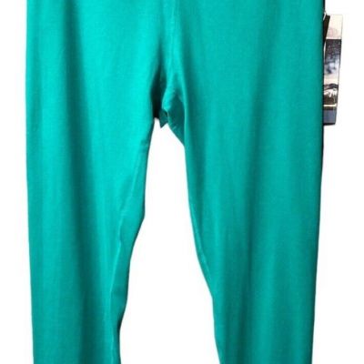 Kyoden Green Athletic Leggings Yoga Pants Workout Pants w/Christmas Trees Sz G/L